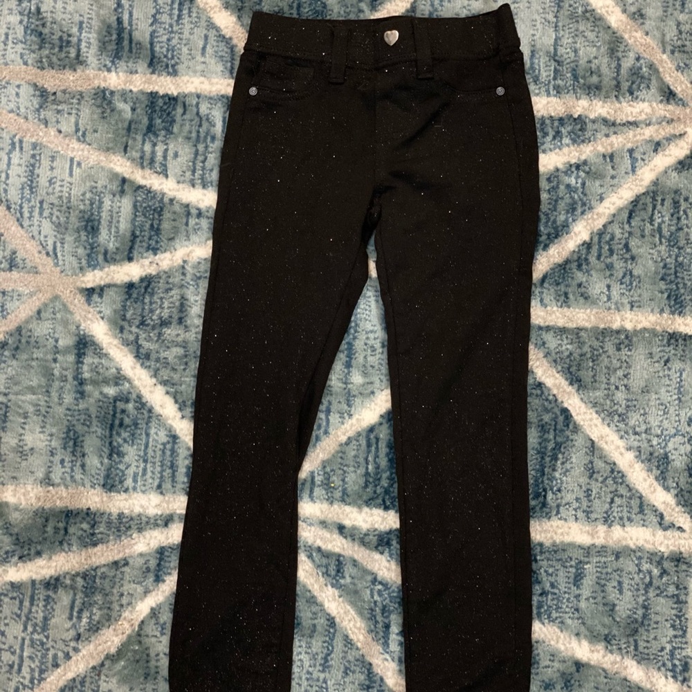 Girl Black Glitter Leggings